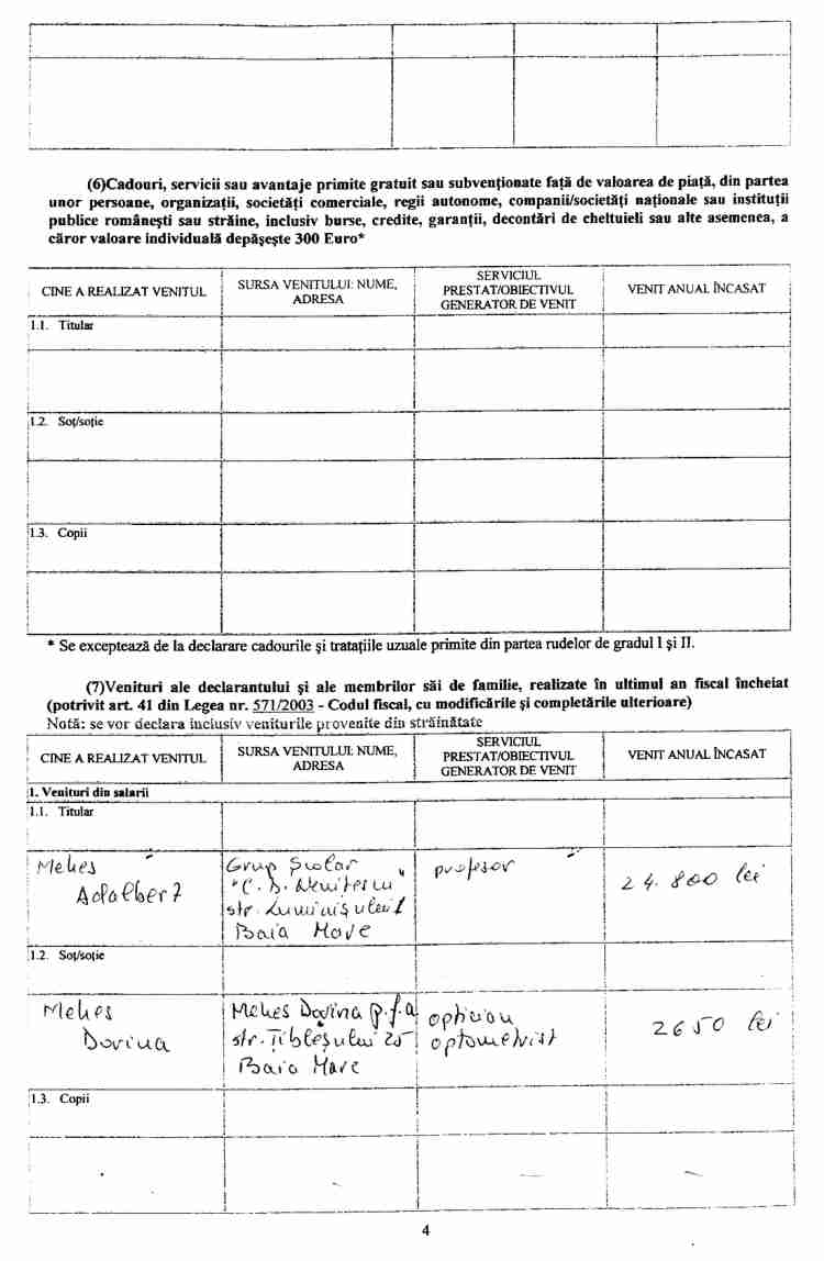 Declaratia de avere si de interese din data 30.06.2008 - pagina 4 din 6