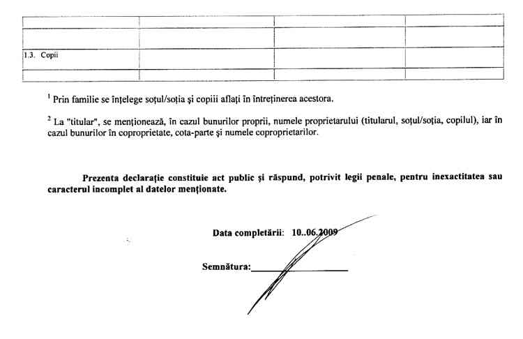 Declaratia de avere si de interese din data 23.03.2009 - pagina 5 din 6