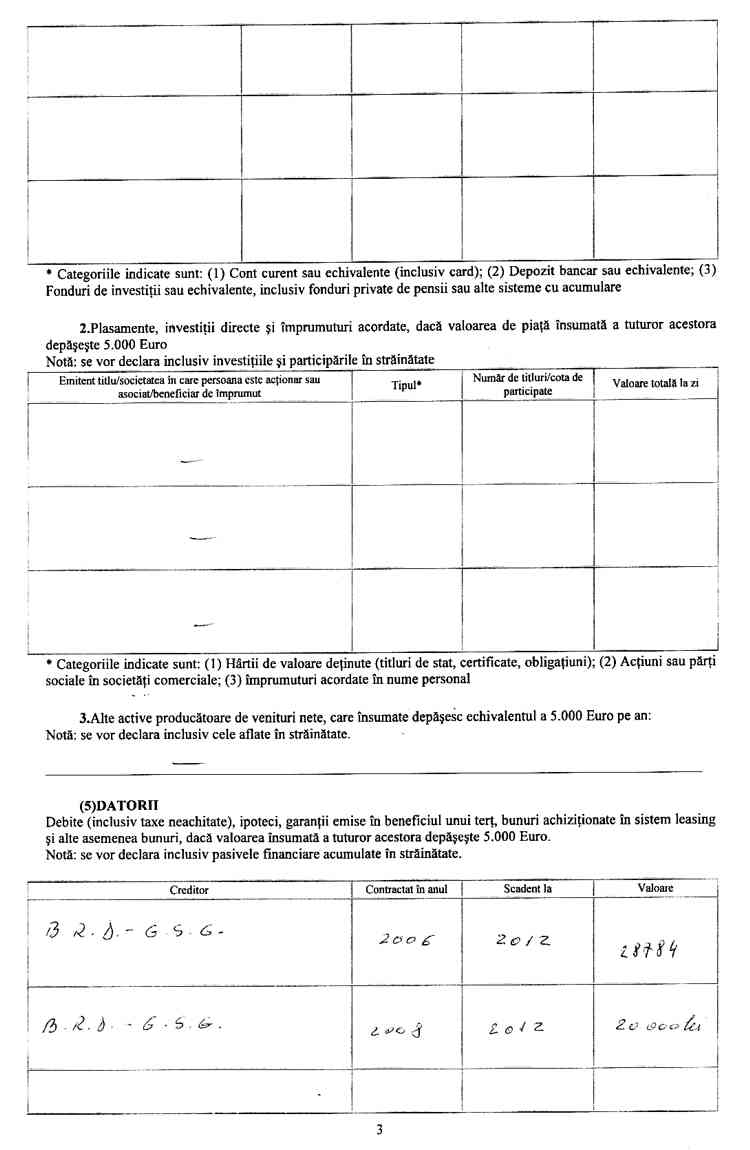 Declaratia de avere si de interese din data 23.03.2009 - pagina 3 din 7