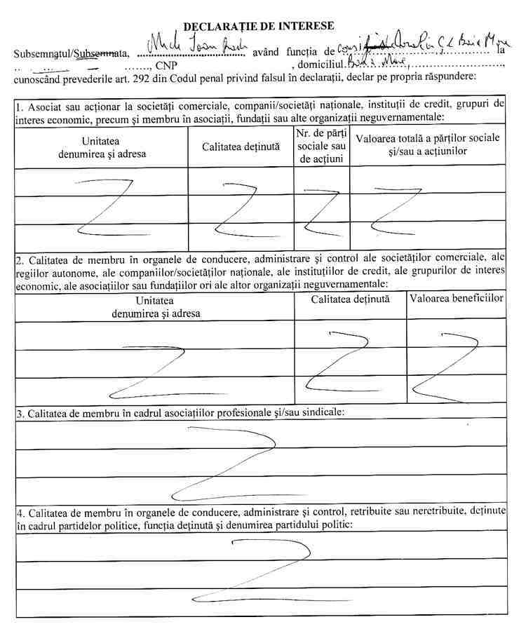 Declaratia de avere si de interese din data 10.11.2010 - pagina 5 din 6