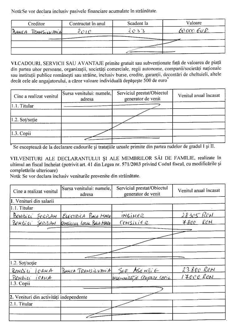 Declaratia de avere si de interese din data 31.01.2011 - pagina 3 din 6