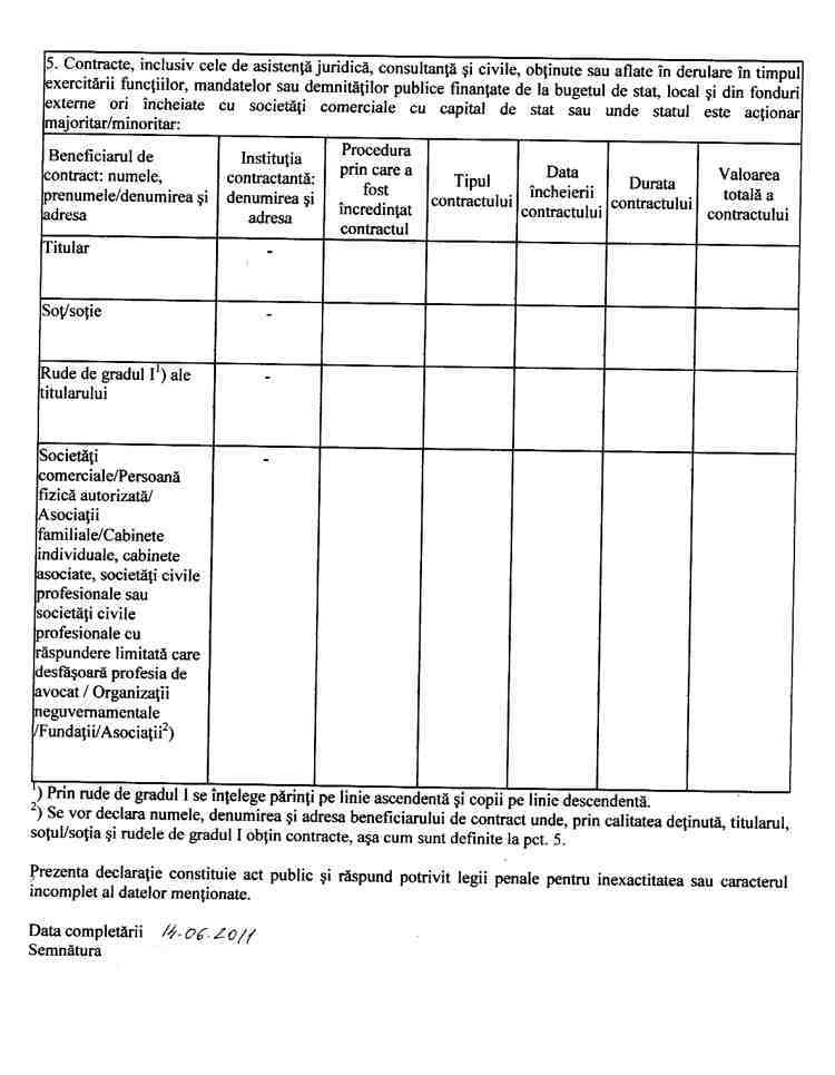 Declaratia de avere si de interese din data 03.06.2011 - pagina 7 din 7