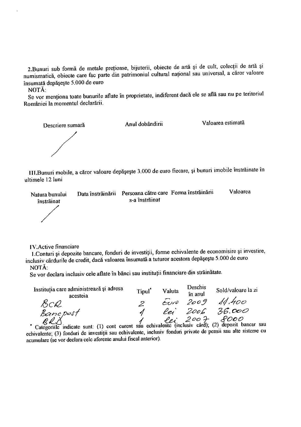 Declaratia de avere si de interese din data 18.06.2012 - pagina 2 din 6