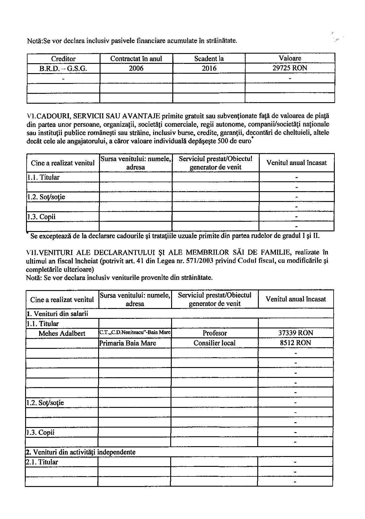 Declaratia de avere si de interese din data 18.06.2012 - pagina 3 din 6