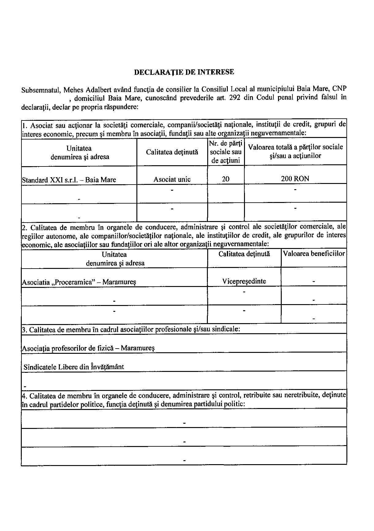 Declaratia de avere si de interese din data 18.06.2012 - pagina 5 din 6