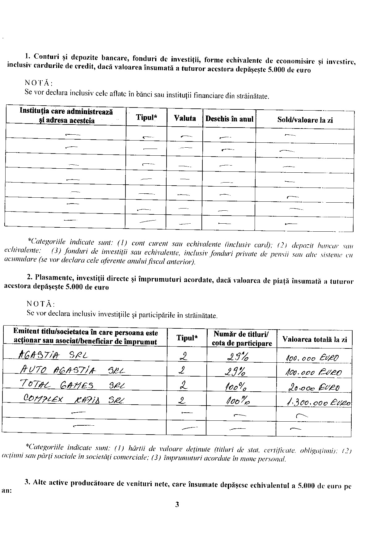 Declaratia de avere si de interese din data 25.06.2012 - pagina 3 din 8