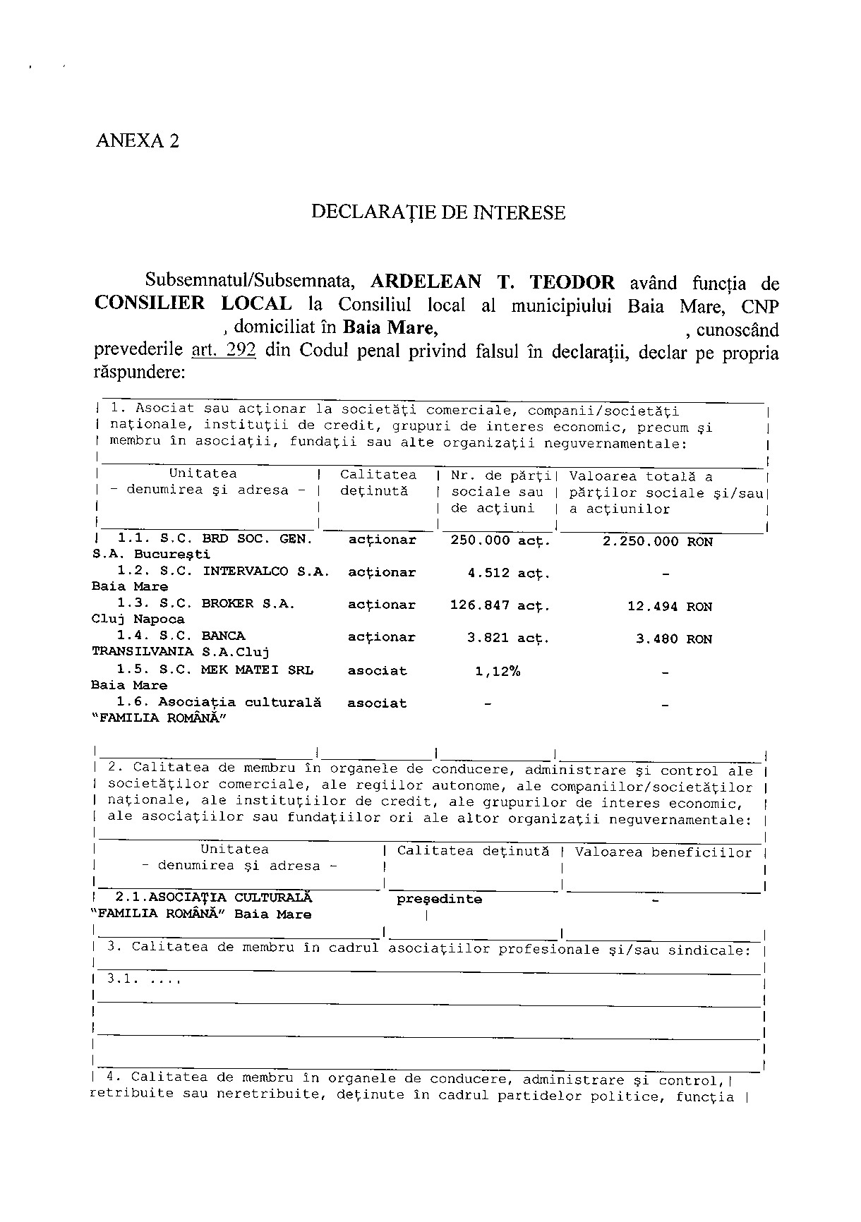 Declaratia de avere si de interese din data 12.07.2012 - pagina 7 din 8