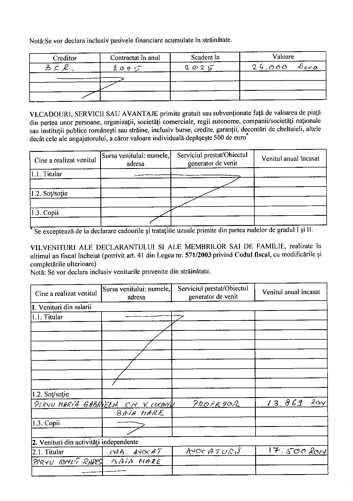 Declaratia de avere si de interese din data 12.07.2012 - pagina 3 din 6