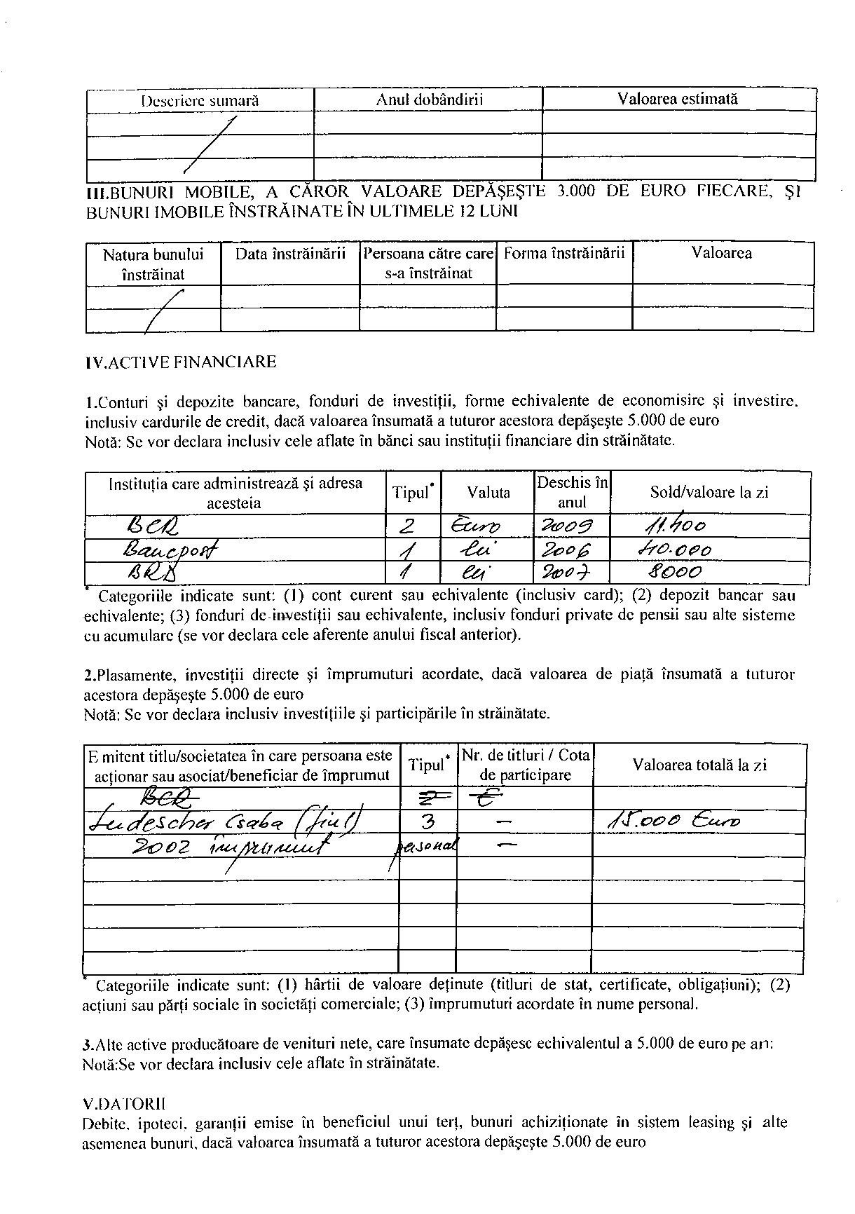 Declaratia de avere si de interese din data 02.08.2012 - pagina 2 din 6